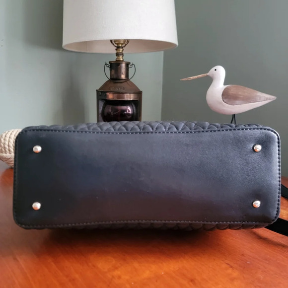 Guess Brinkley Triple Compartment Satchel in Black Faux Leather - Picture 7 of 15